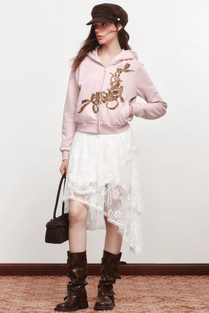Irregular Thin White Skirt