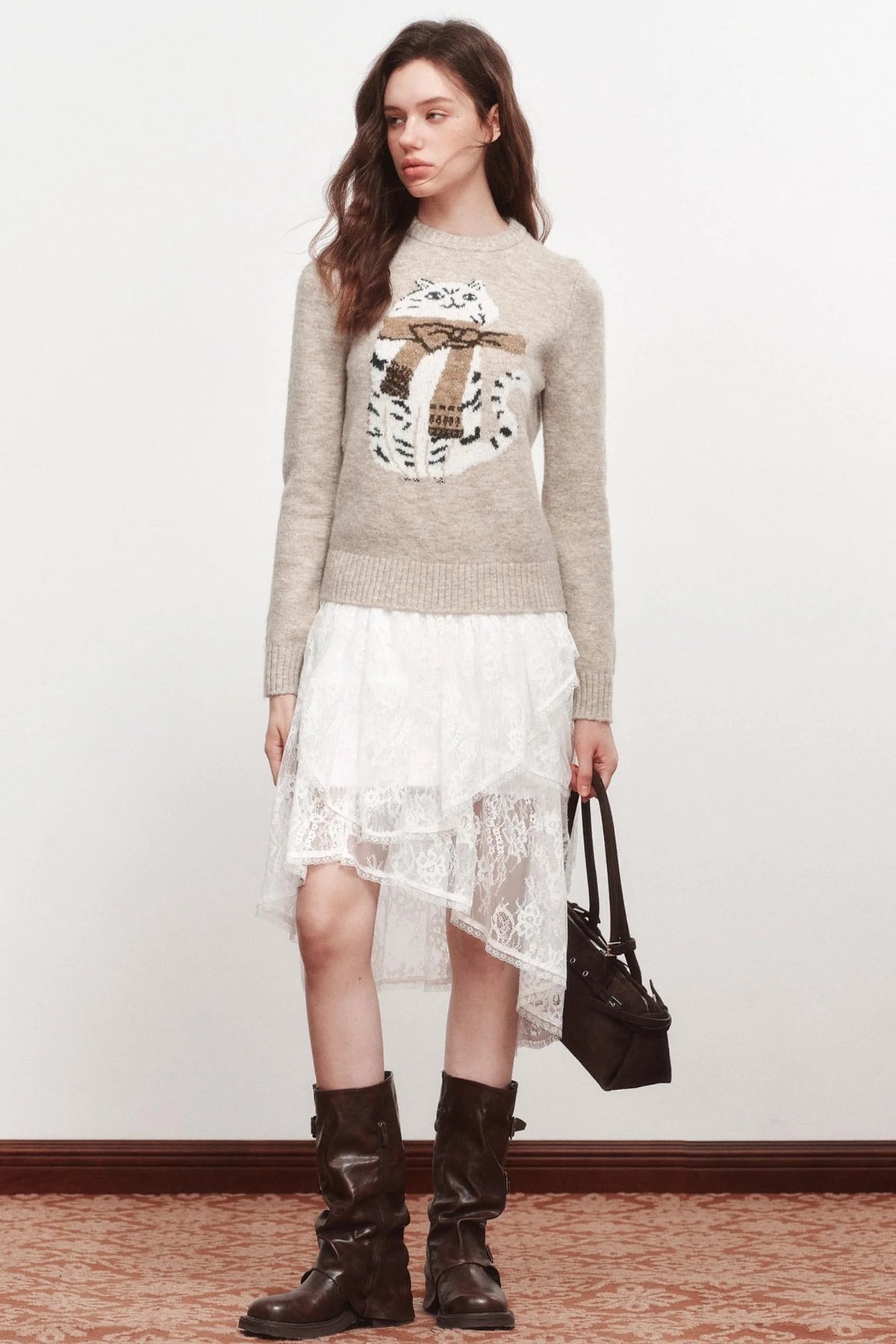 Irregular Thin White Skirt