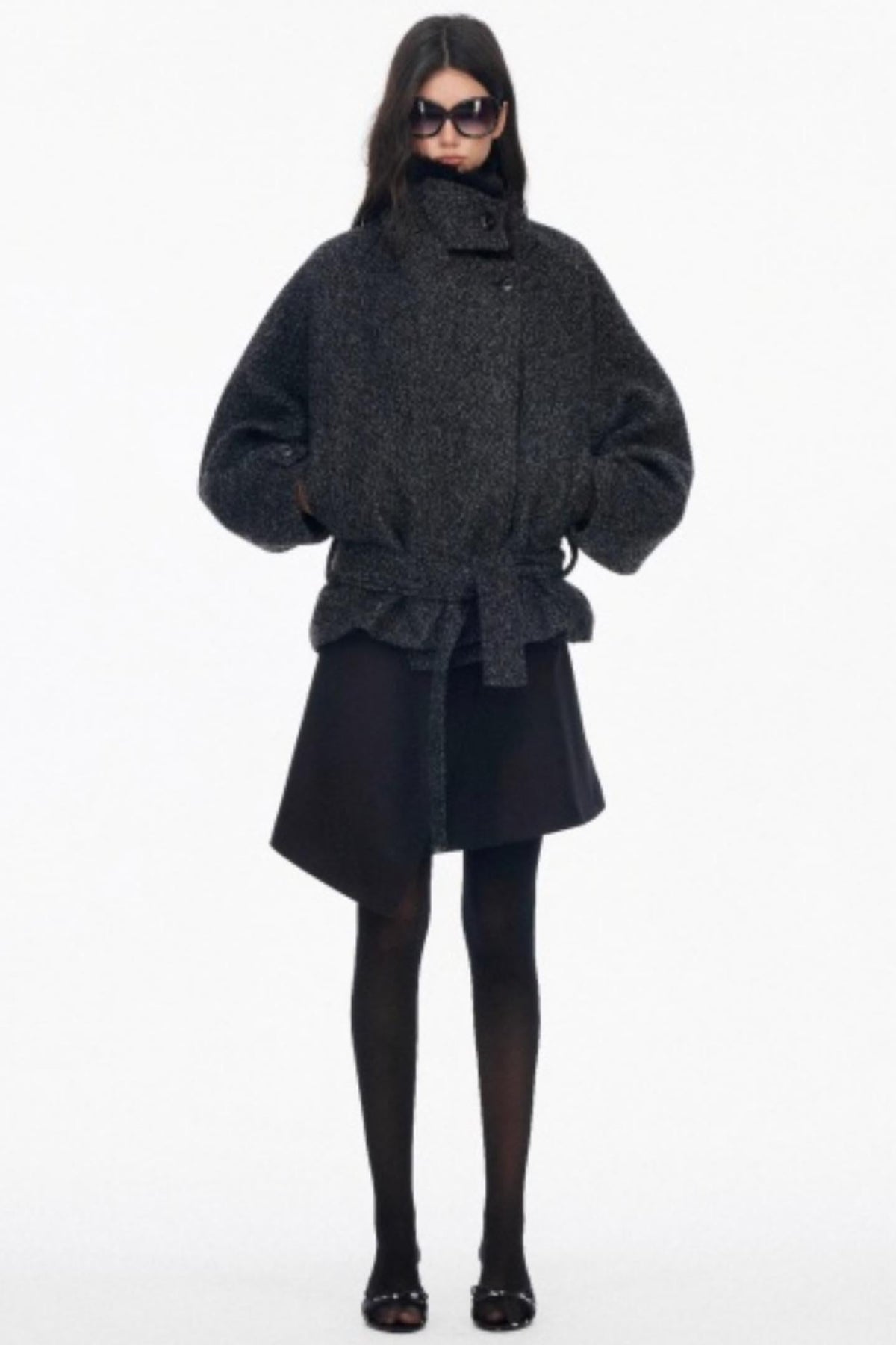 Irregular Toggle Button Skirt