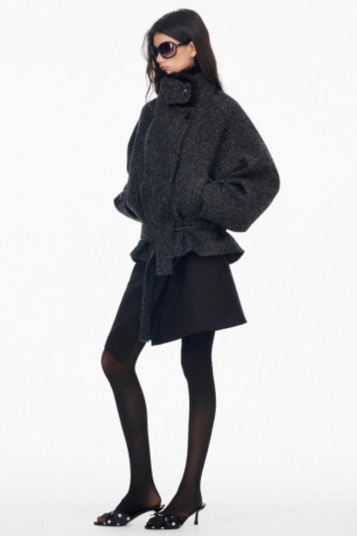 Irregular Toggle Button Skirt
