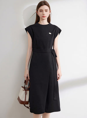 Irregular Waist Sleeveless Dress