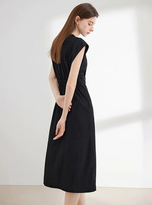 Irregular Waist Sleeveless Dress