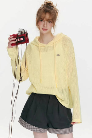 Island Glow Hooded Knit Top