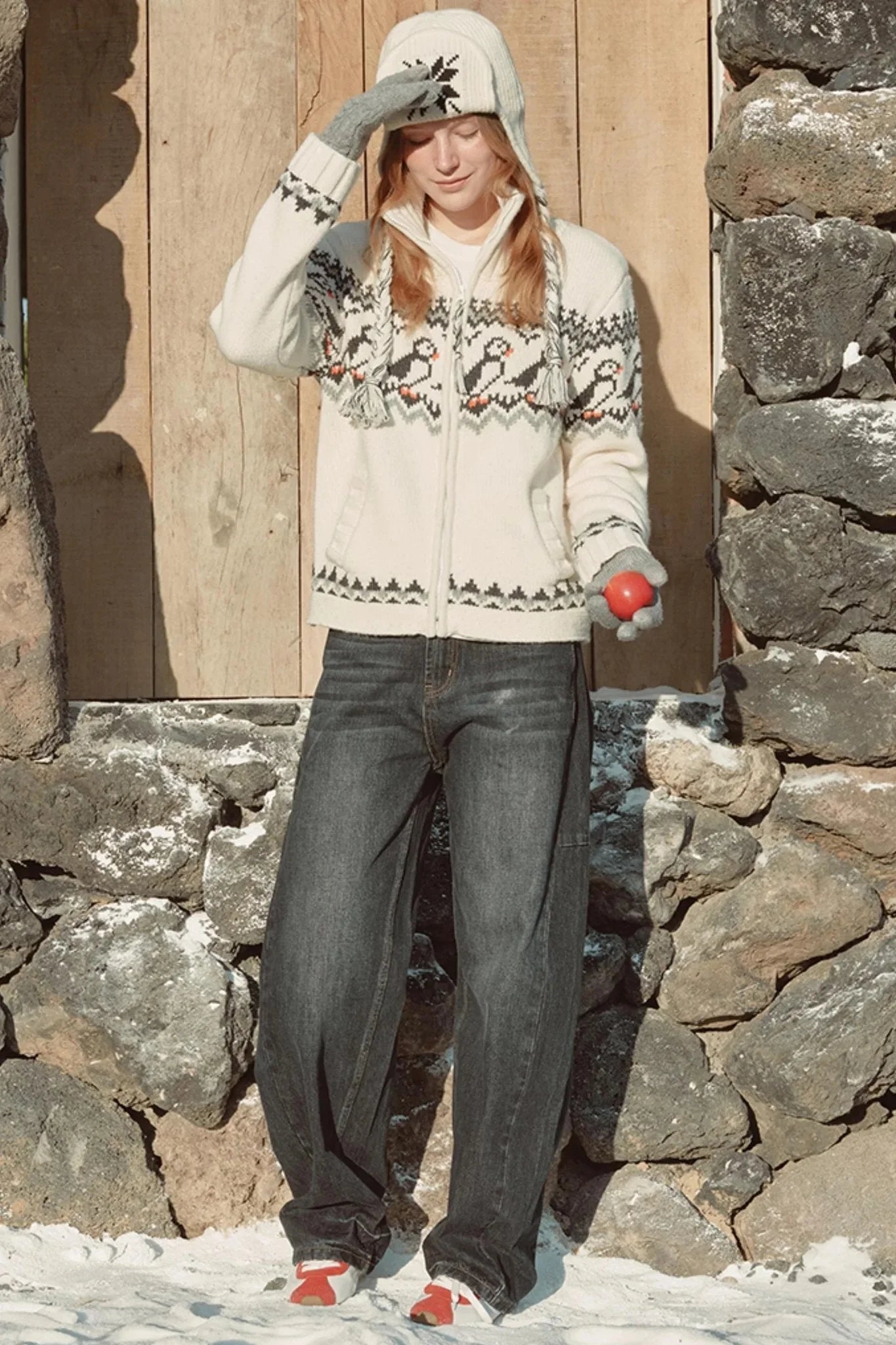 Isle Apricot Wool Sweater