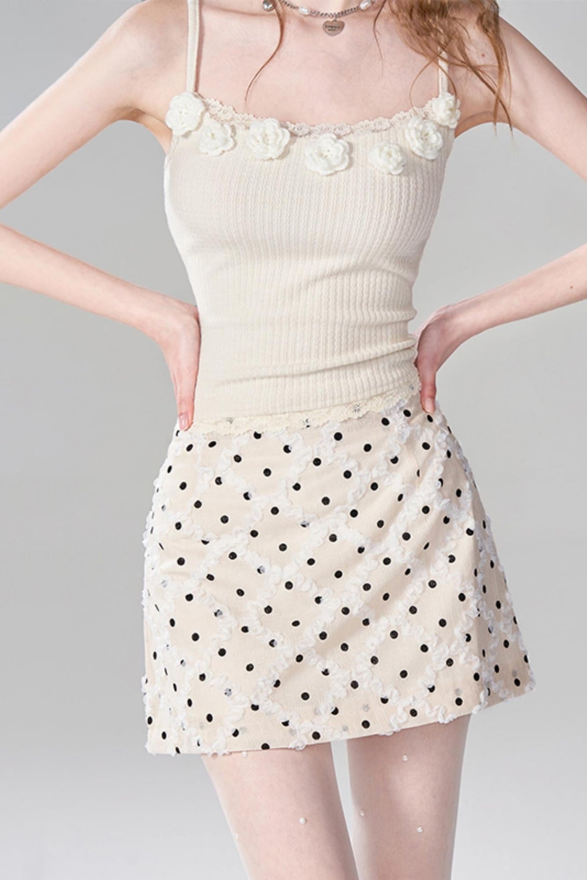 Jacquard A-Line Mini Skirt Set-Up