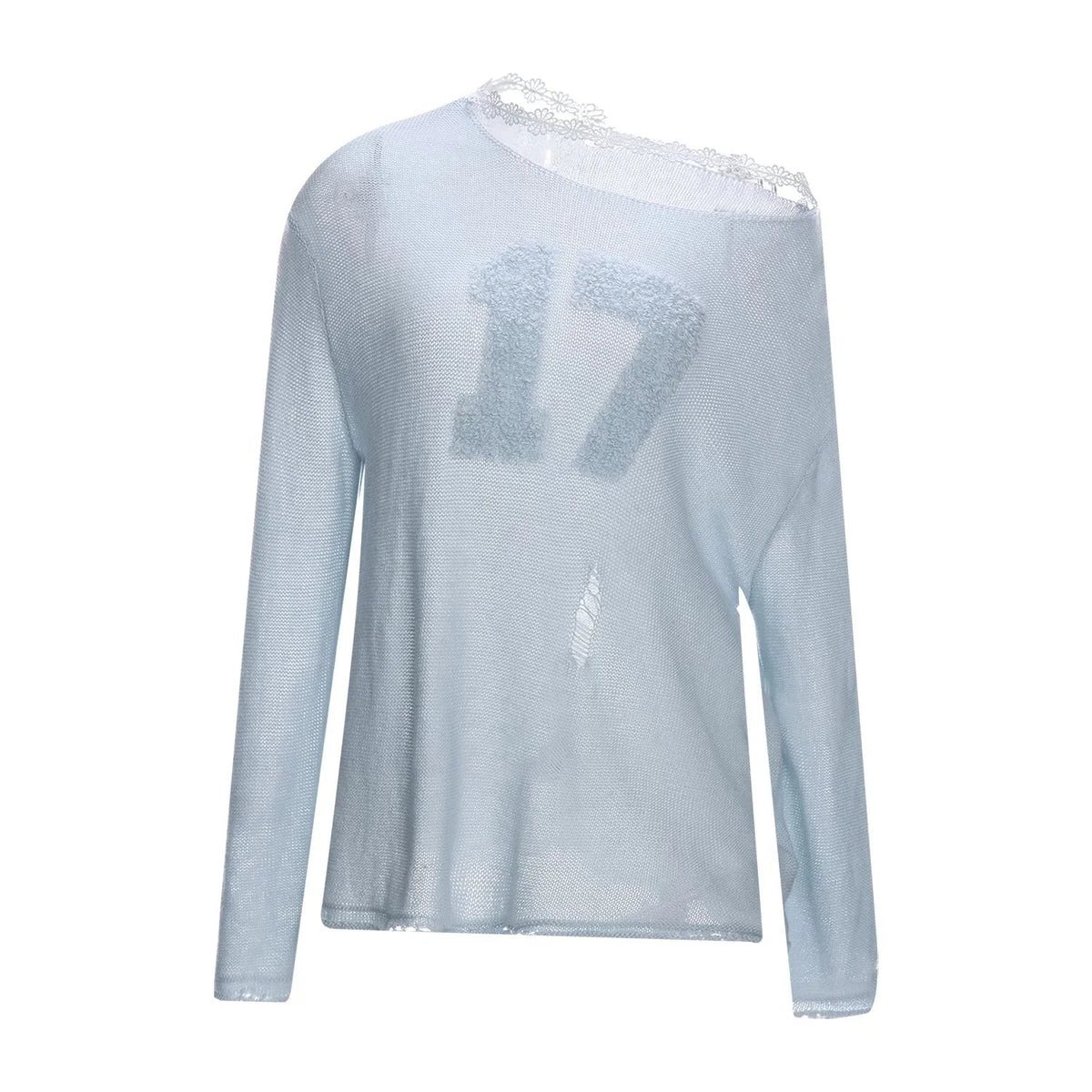 Jacquard Off-Shoulder Blouse