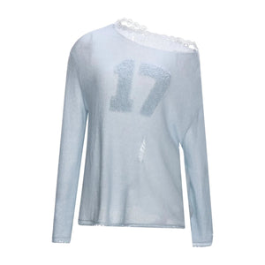 Jacquard Off-Shoulder Blouse