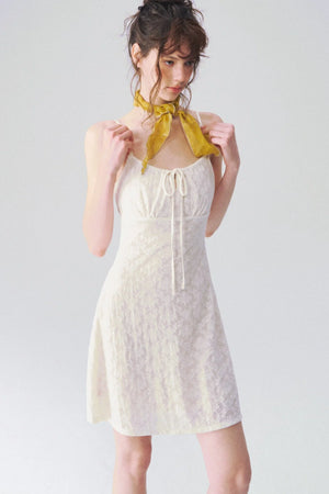 Jacquard Textured Suspender Dress