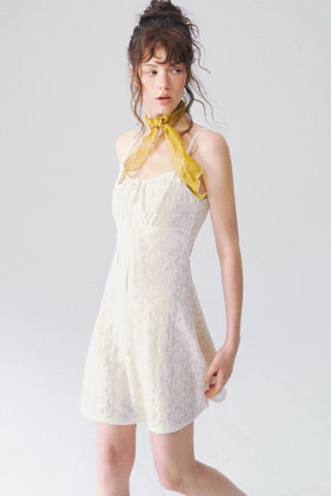 Jacquard Textured Suspender Dress