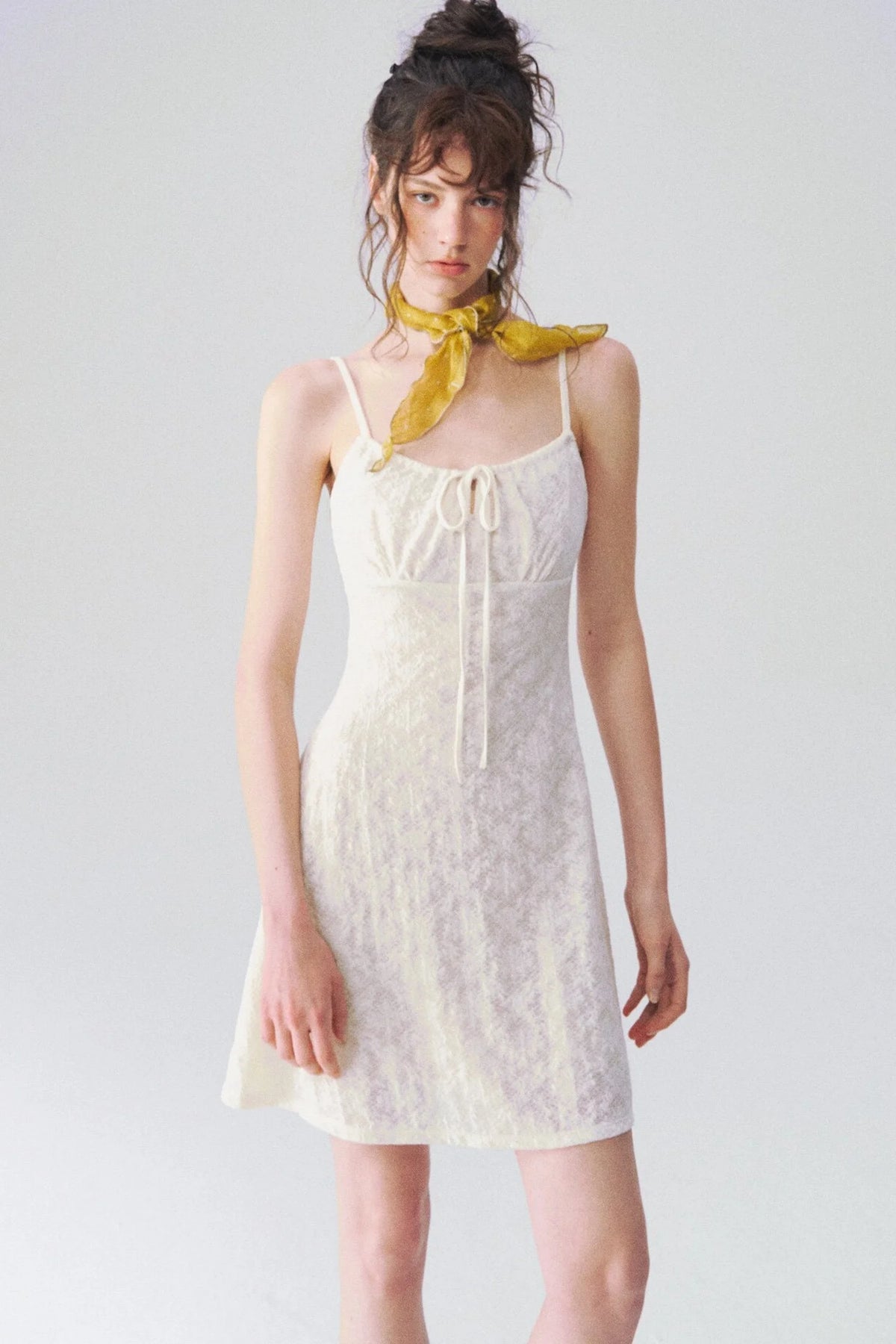 Jacquard Textured Suspender Dress