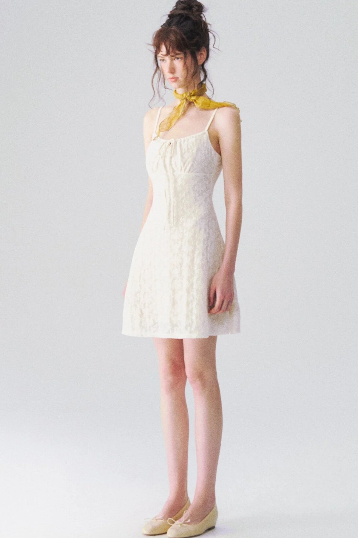 Jacquard Textured Suspender Dress