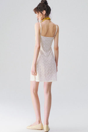 Jacquard Textured Suspender Dress