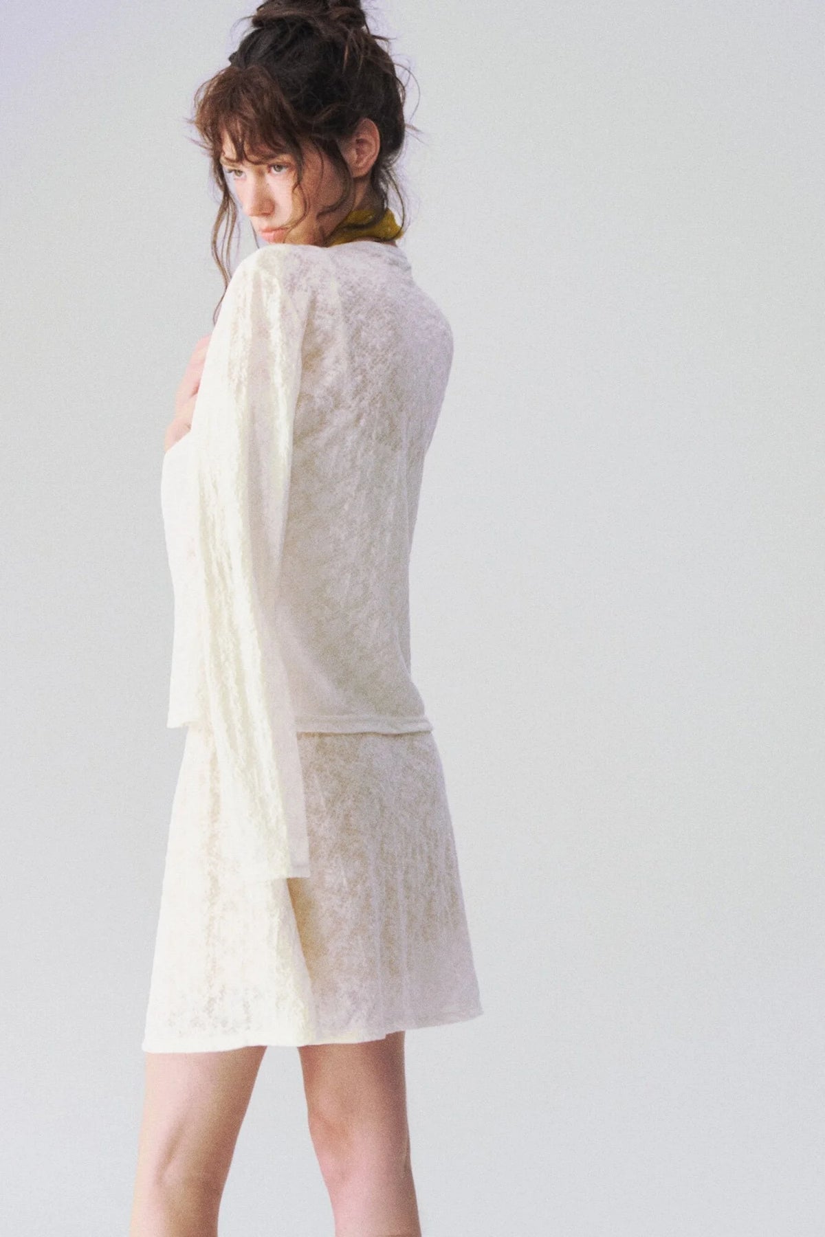Jacquard Textured Suspender Dress