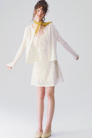 Jacquard Textured Suspender Dress