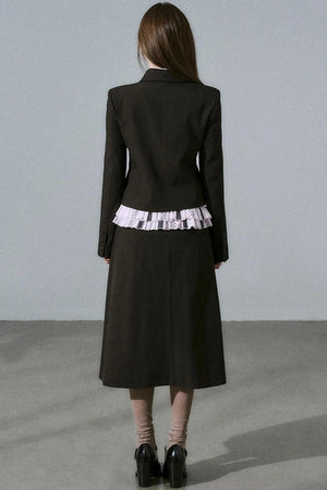 Japanese Girl Pleated Jacket Set-Up