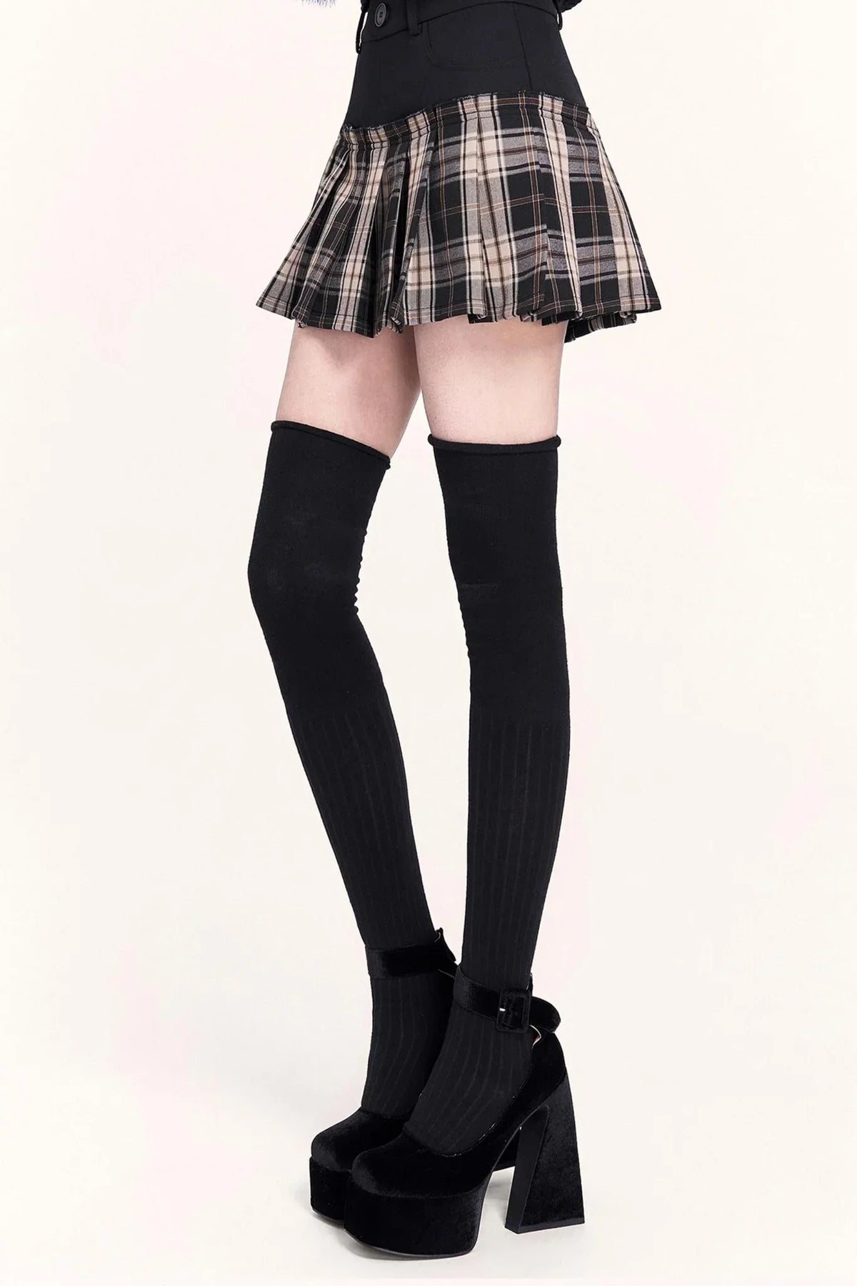 Japanese Plaid Pleated Skirt