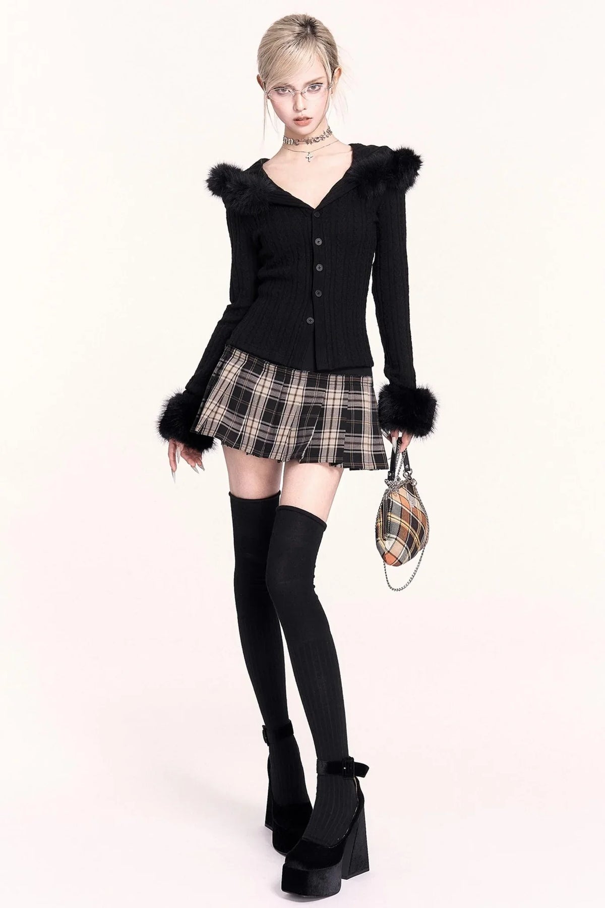 Japanese Plaid Pleated Skirt