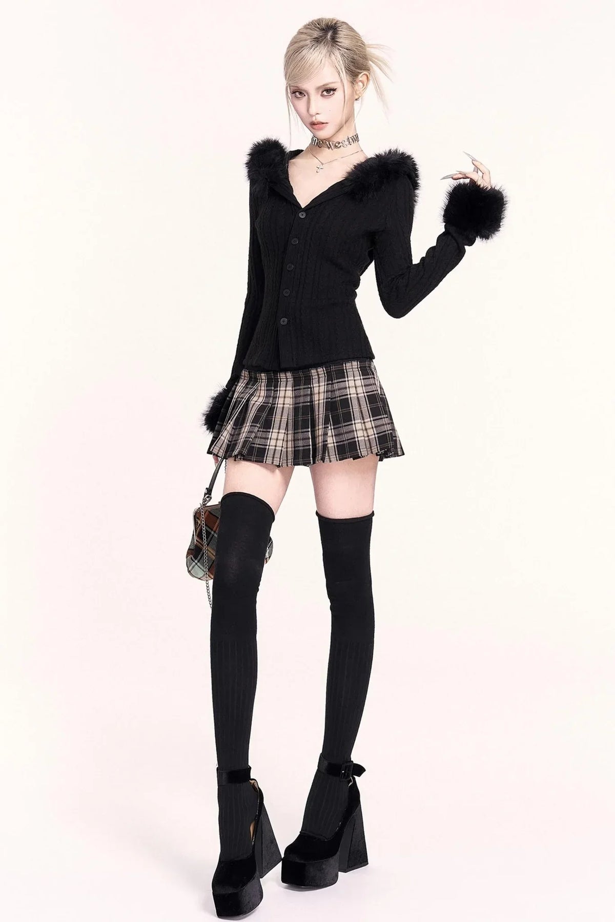 Japanese Plaid Pleated Skirt
