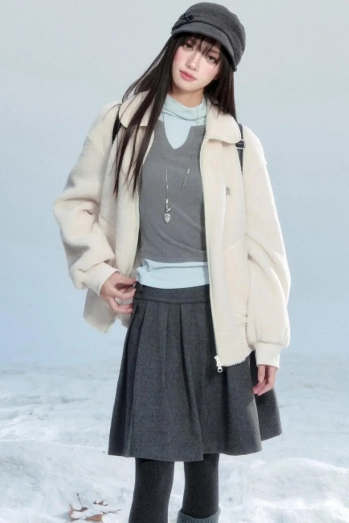 Japanese Retro Lamb Wool Jacket