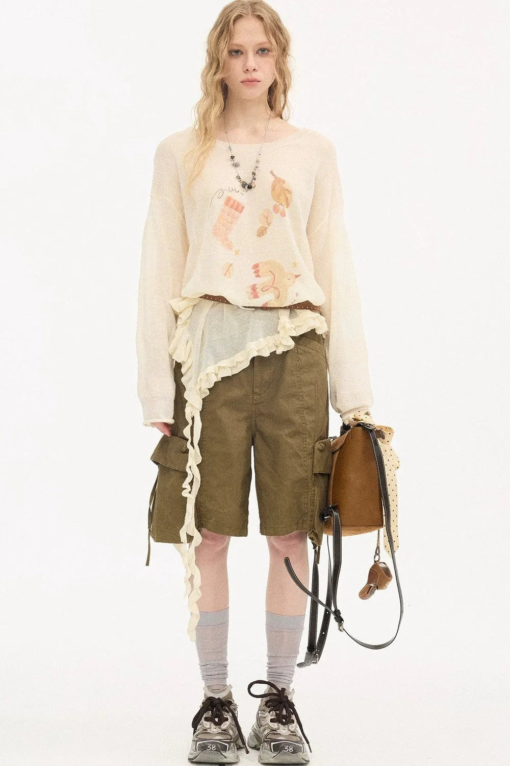 Khaki Washed Pocket Shorts