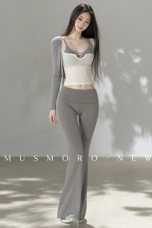 Knit Flared Enhancing Pants