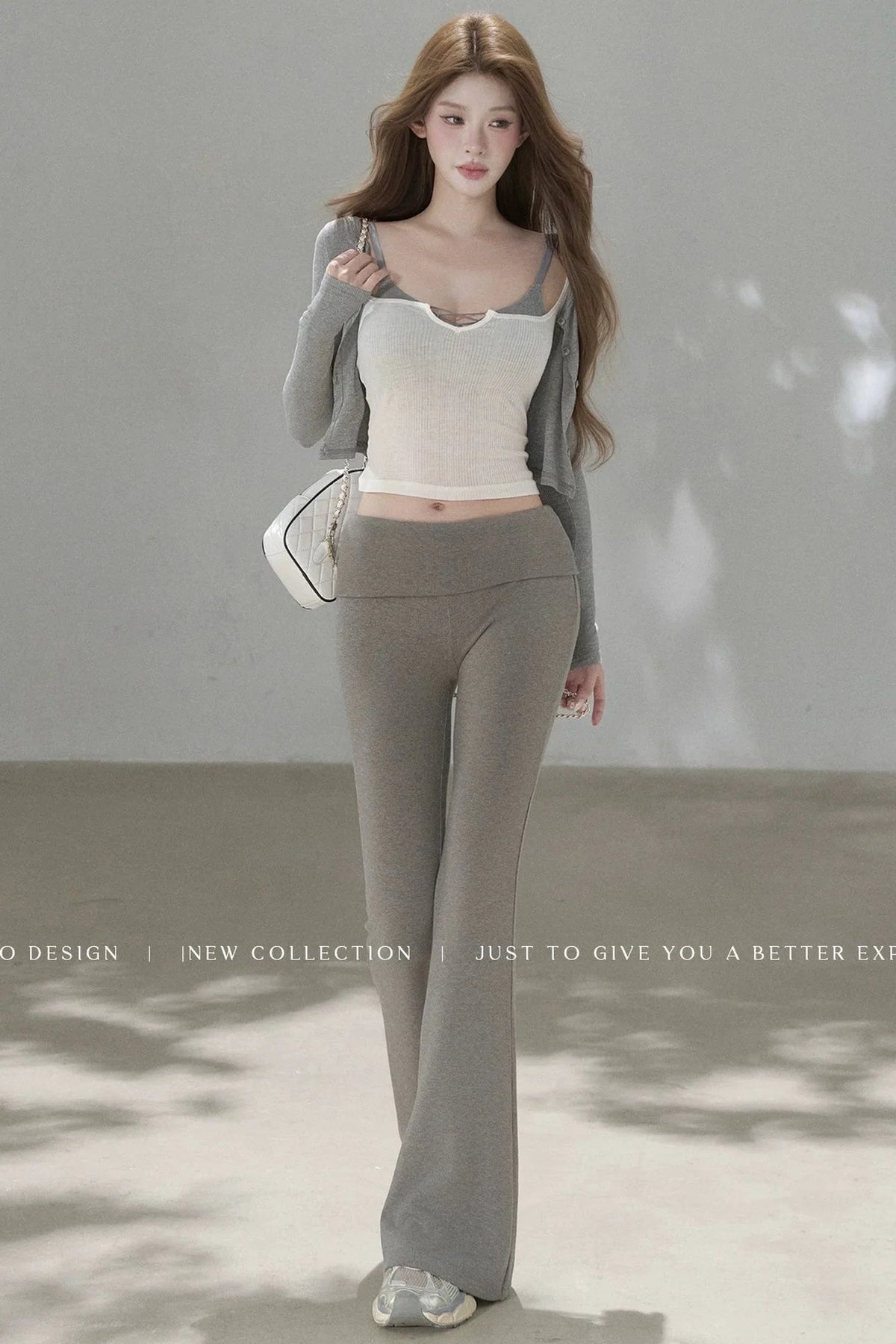 Knit Flared Enhancing Pants