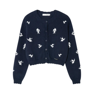 Knit Floral Cardigan Set-Up