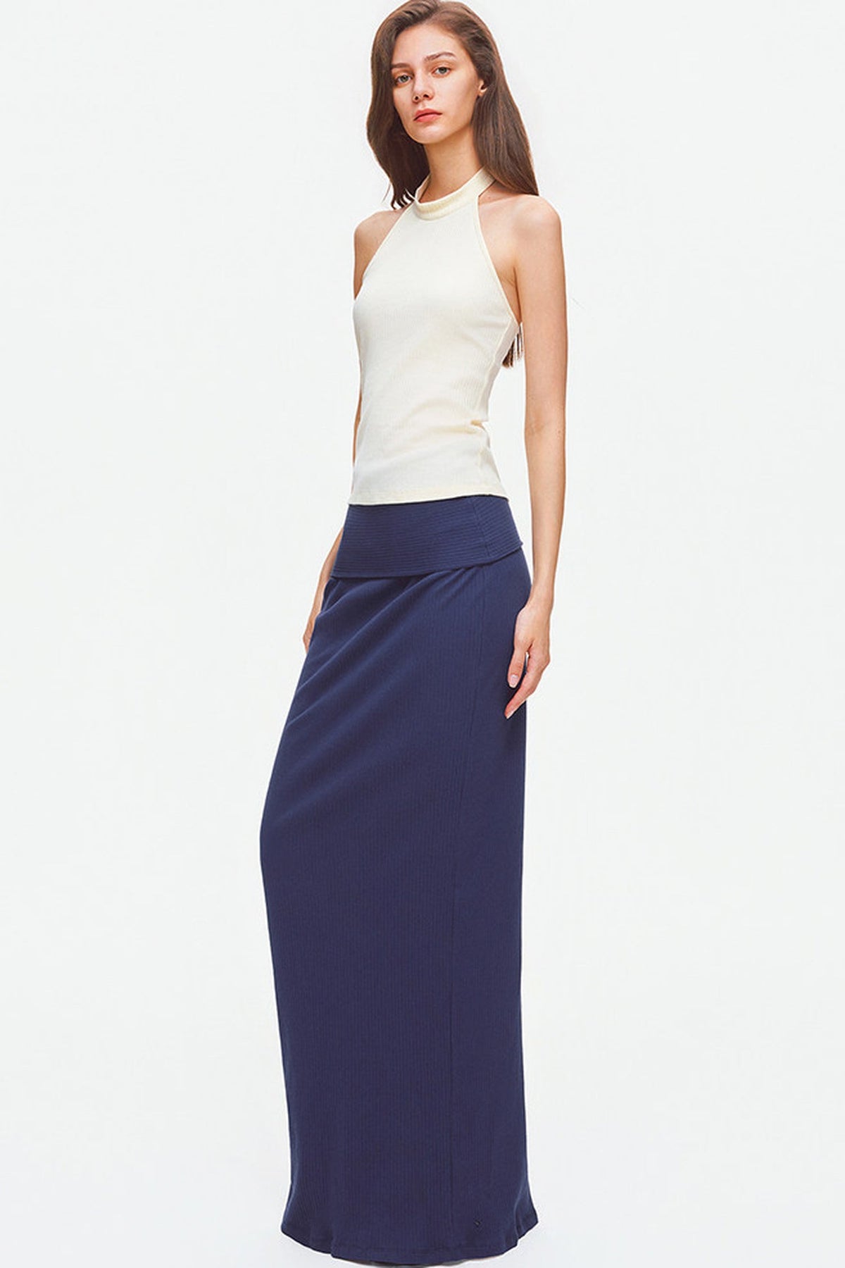 Knit Halter Top and Long Skirt Set-Up