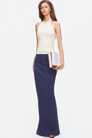Knit Halter Top and Long Skirt Set-Up