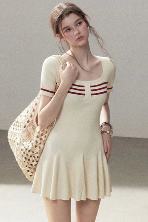 Knit Square Neck Dress