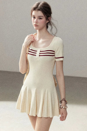 Knit Square Neck Dress