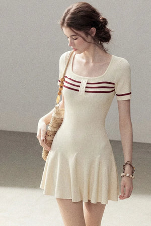 Knit Square Neck Dress