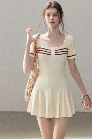 Knit Square Neck Dress
