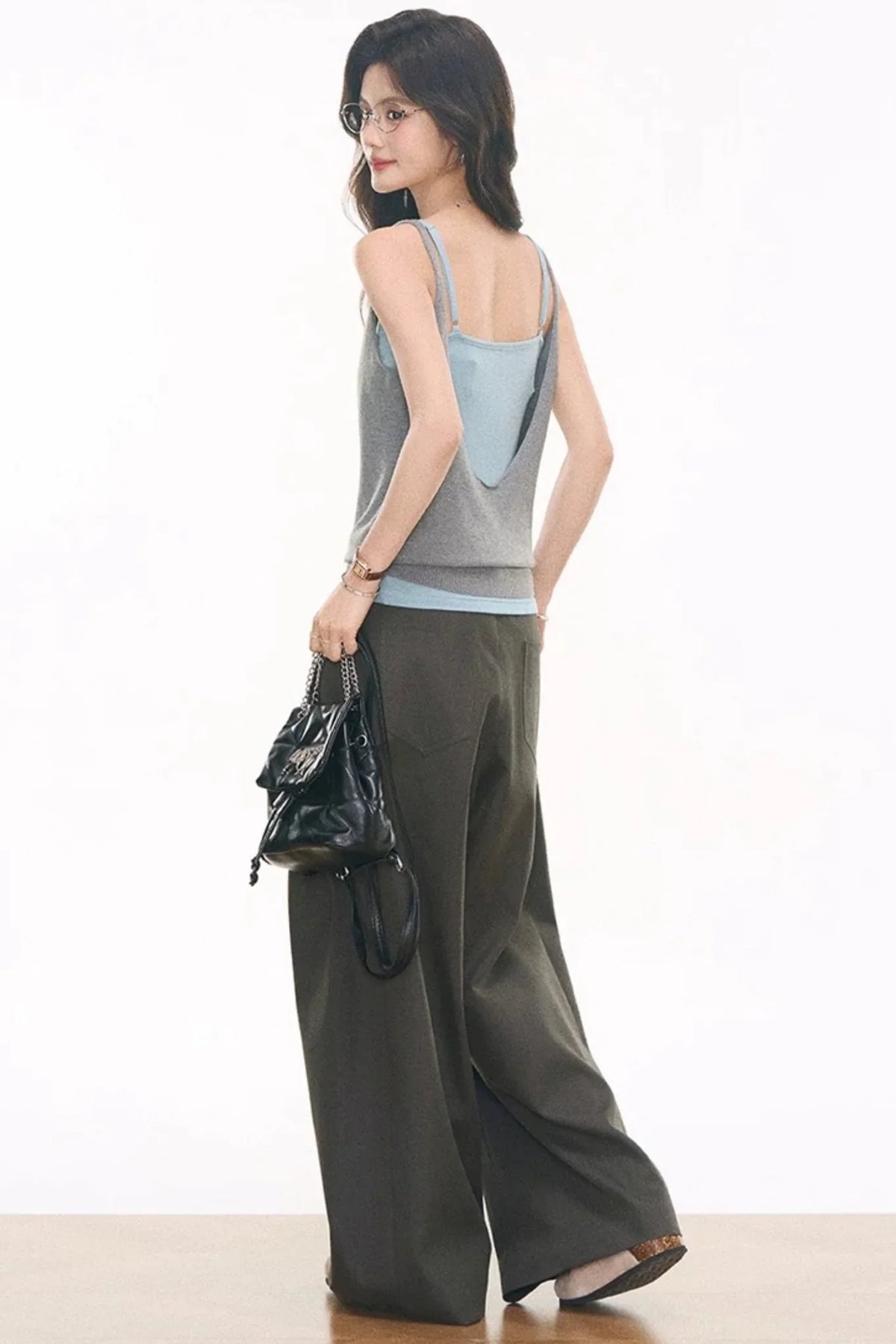 Knitted Cami Vest Pants Set-Up