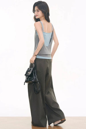 Knitted Cami Vest Pants Set-Up