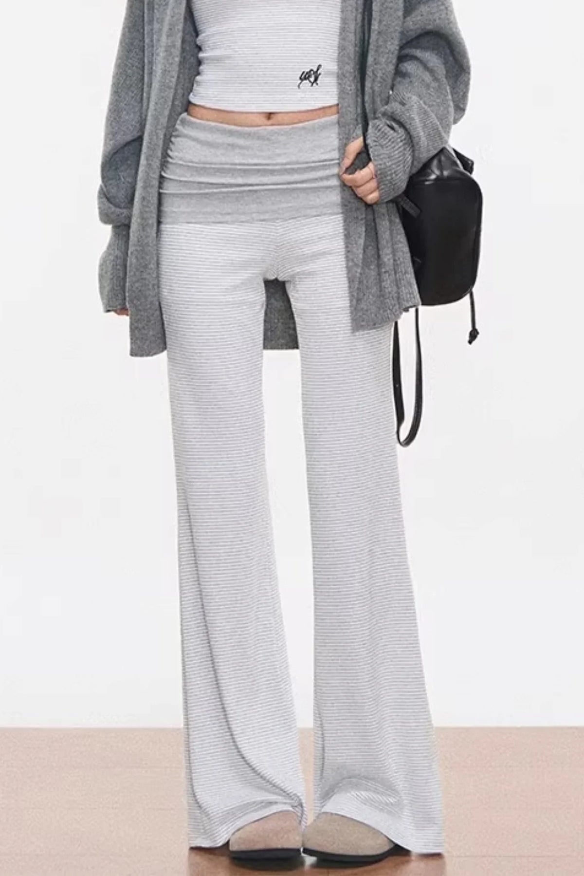 Knitted Camisole and Flared Pants Set-Up