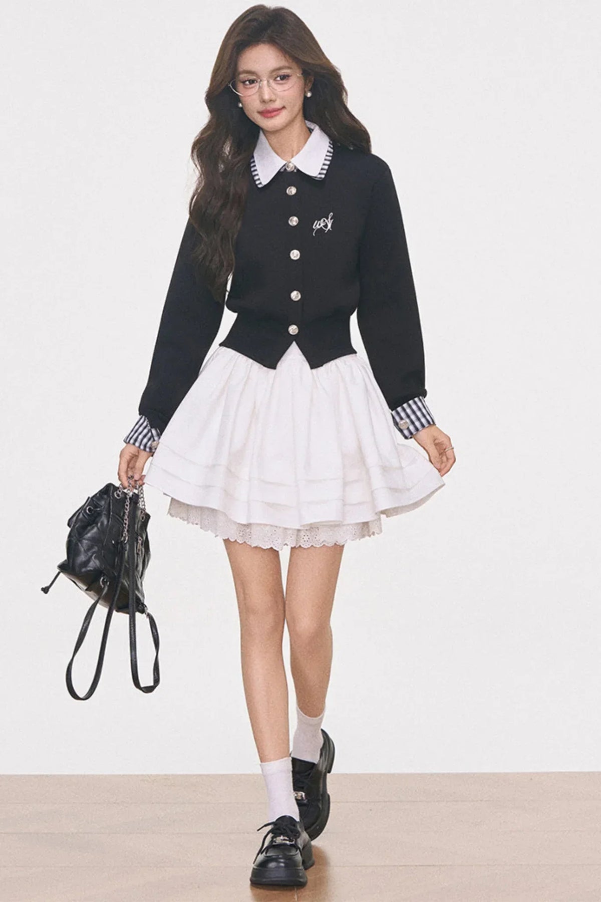 Knitted Cardigan Jacket and Skirt Set-Up