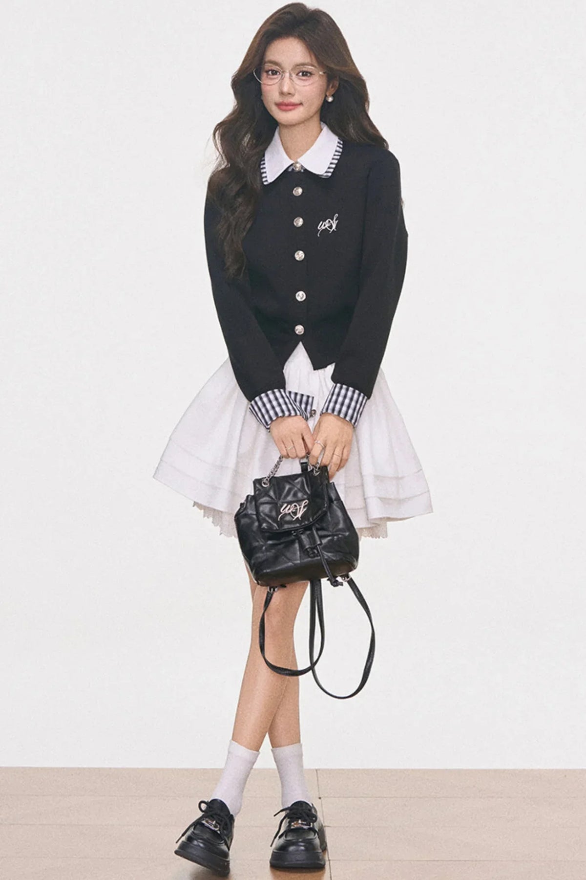 Knitted Cardigan Jacket and Skirt Set-Up