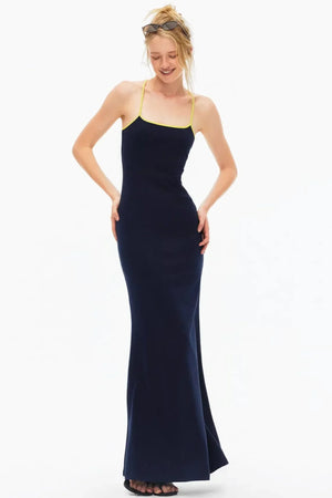 Knitted Color-Blocked Dress Set-Up