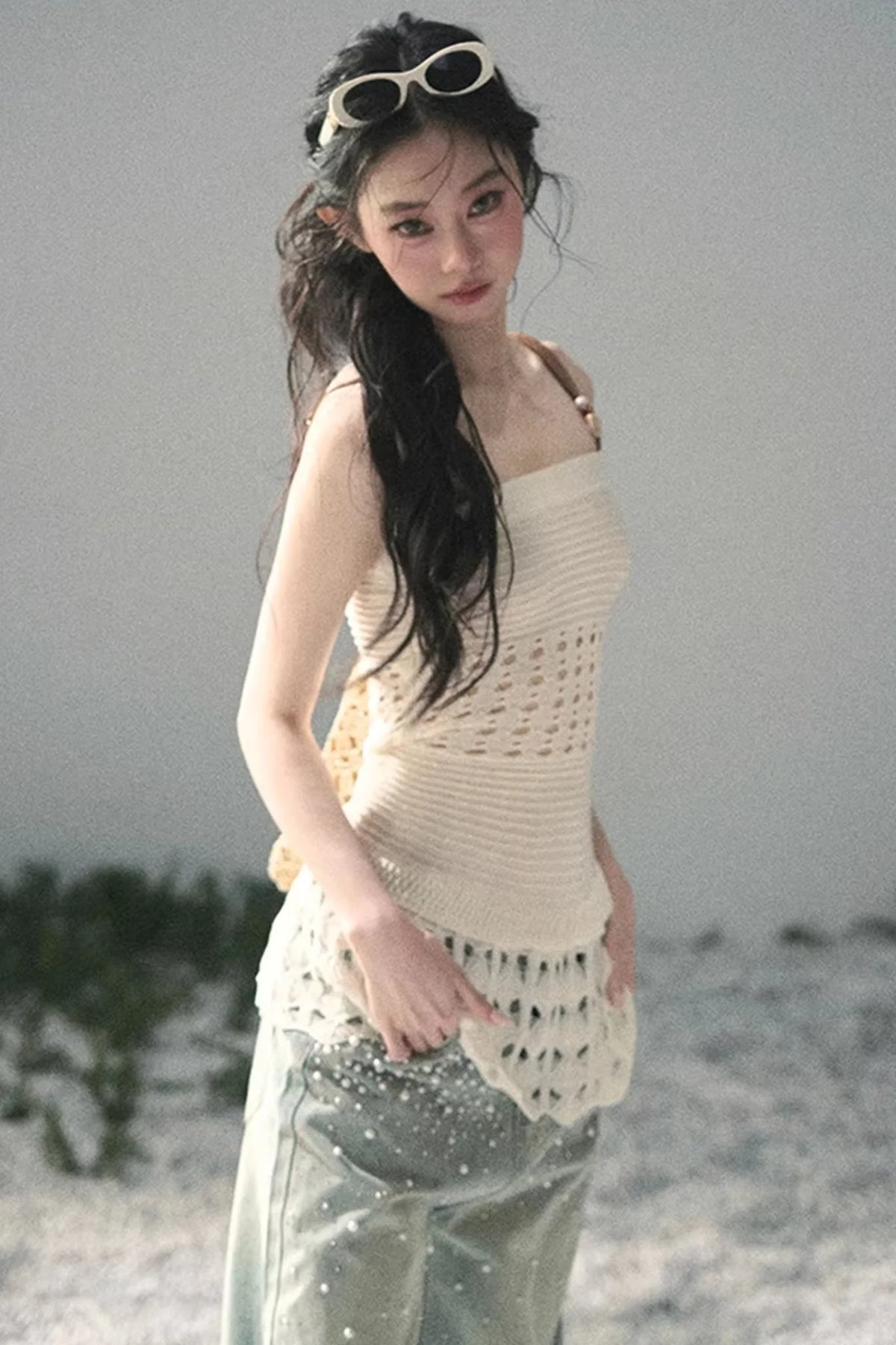 Knitted Hollow-Out Summer Top
