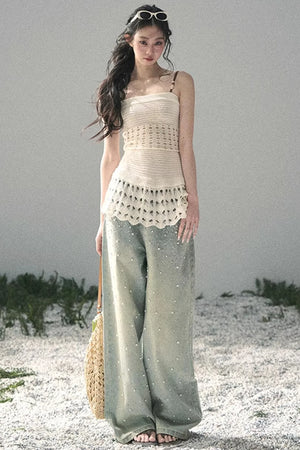 Knitted Hollow-Out Summer Top