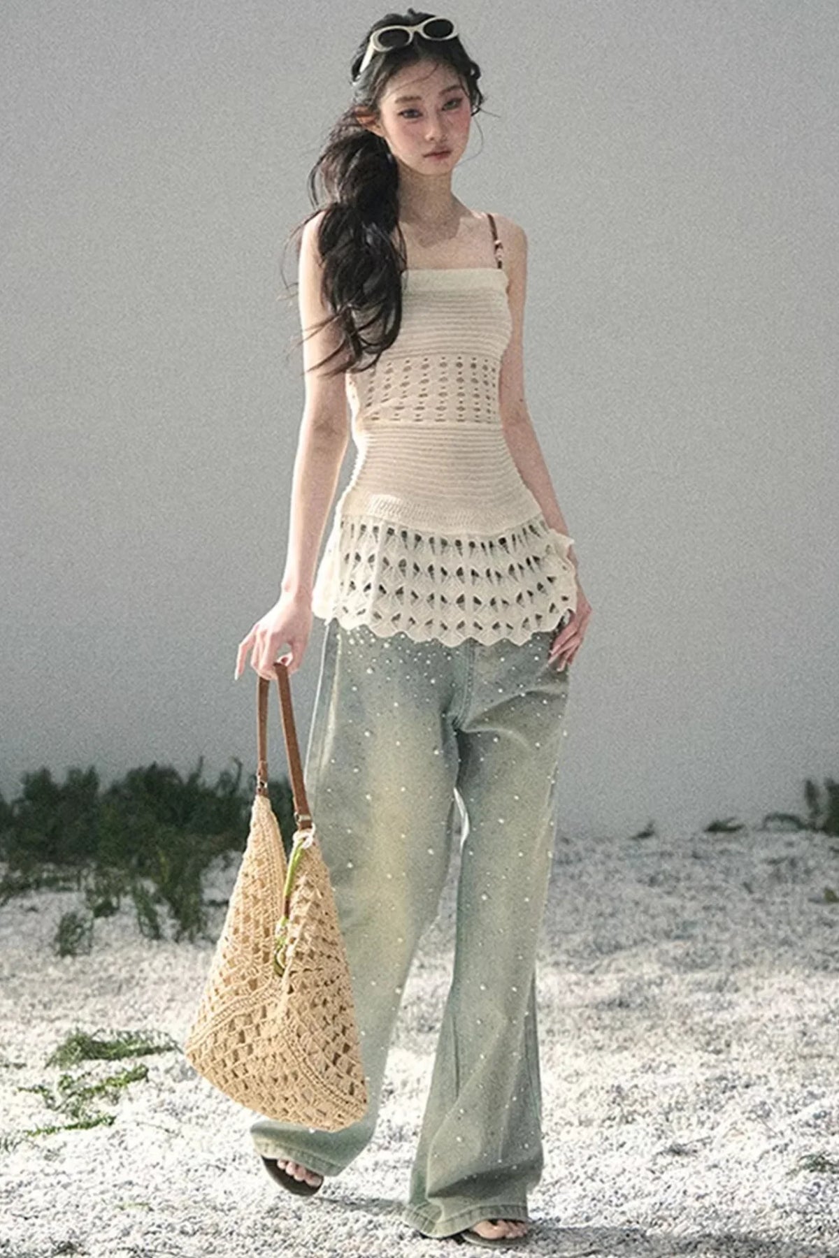 Knitted Hollow-Out Summer Top