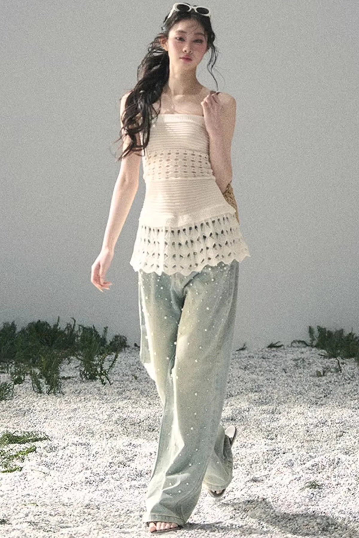 Knitted Hollow-Out Summer Top