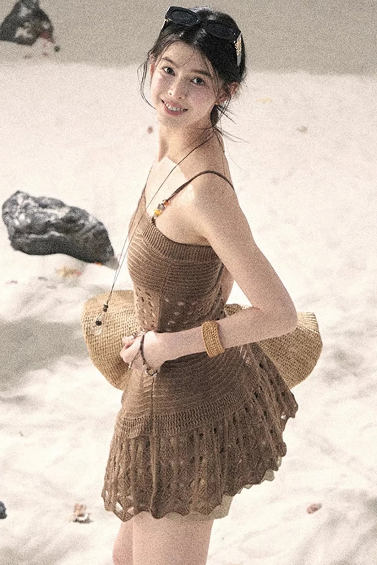 Knitted Hollow-Out Summer Top