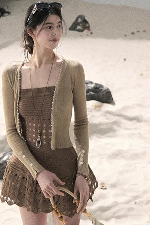Knitted Hollow-Out Summer Top