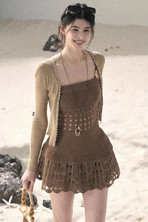 Knitted Hollow-Out Summer Top