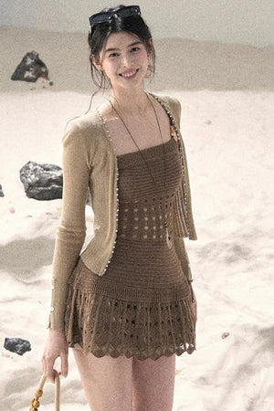 Knitted Hollow-Out Summer Top