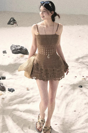 Knitted Hollow-Out Summer Top
