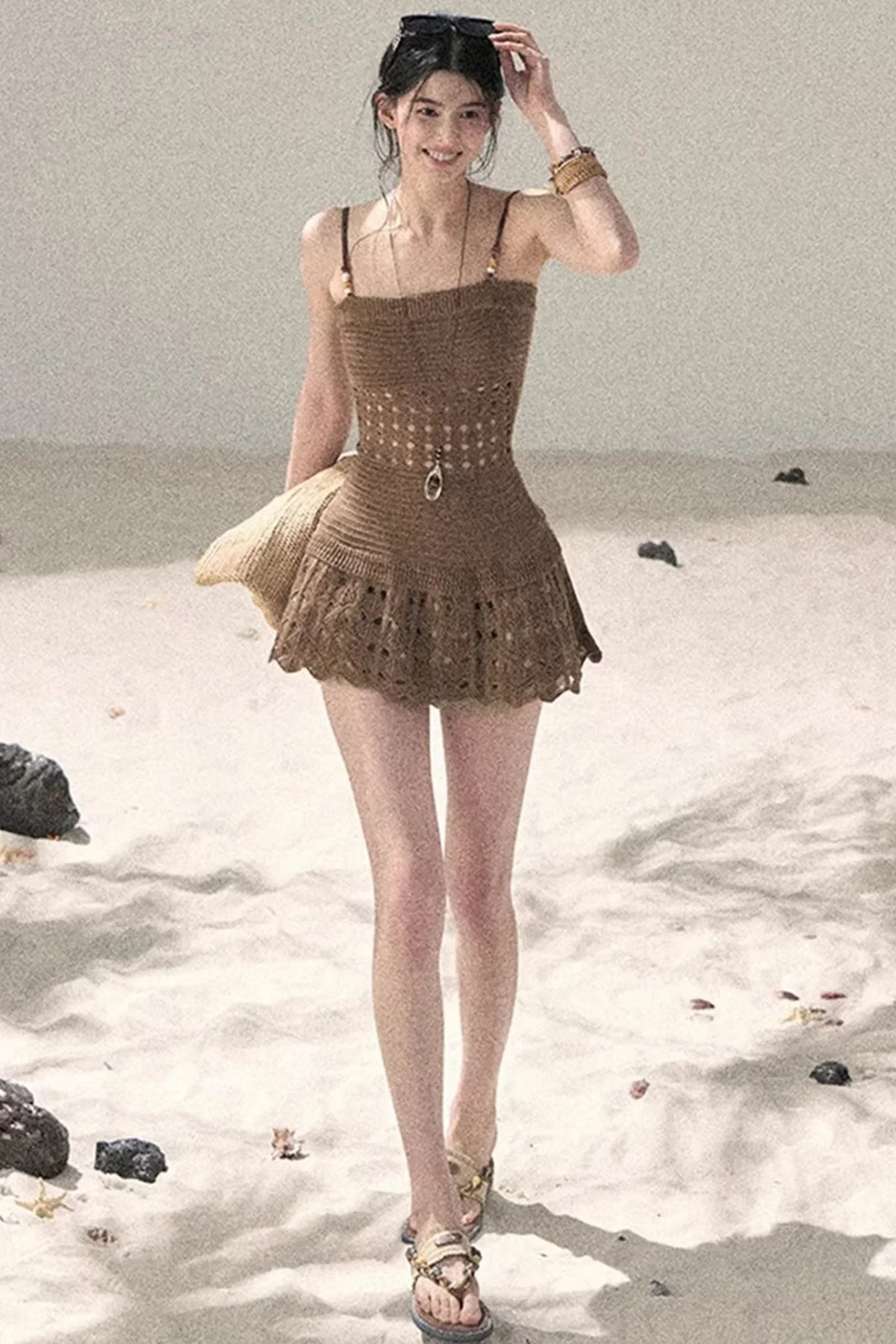 Knitted Hollow-Out Summer Top