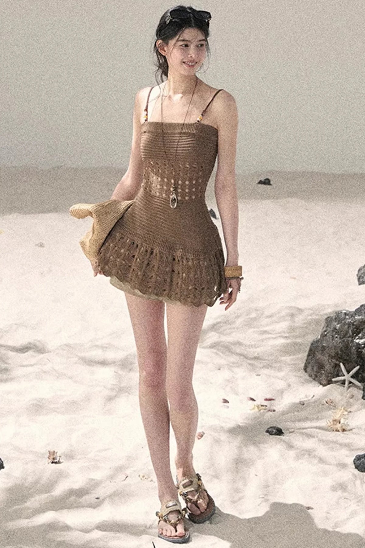 Knitted Hollow-Out Summer Top